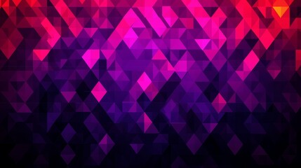 Poster - Colorful Seamless Pattern of Overlapping Triangles in Vibrant Shades