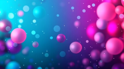 Poster - Vibrant Background with Strong Bokeh Effects in Blue and Pink Shades