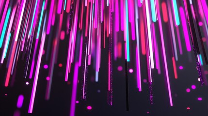 Poster - Capturing Streams of Glittering Light in Vibrant Colors and Patterns