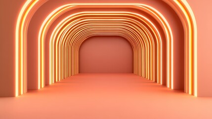 Poster - Light Flows from Source with Clear Gradient in Modern Architectural Space