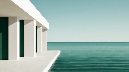 Poster - Clear Gradient Light Flowing from Source Over Modern Architectural Structure