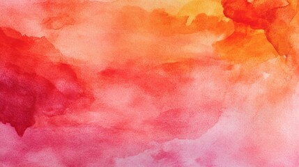 Poster - Vibrant Watercolor Abstract in Warm Tones Showcasing Creative Expression