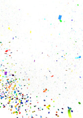 Poster - silver confetti explosion festive background