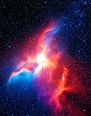 a vibrant outer space nebula. space cloud. dust. stars.