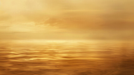 Wall Mural - Golden sunset over calm ocean water, creating serene and tranquil atmosphere. soft waves reflect warm hues of sky, inviting peace and relaxation