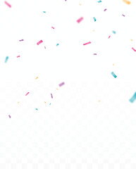 Wall Mural - colorful confetti celebrations design isolated on transparent background