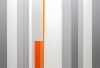 Poster - Striking Contrast, Geometric Arrangement of Grayscale and Vibrant Orange
