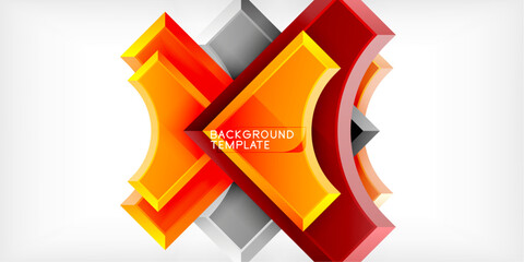 Aufkleber - Geometric design abstract background - circles and triangles