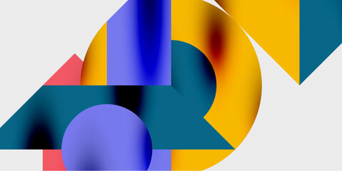 Aufkleber - Vibrant abstract background circles with smooth gradients, creating a dynamic and modern design. Ideal for creative, tech, or contemporary-themed projects