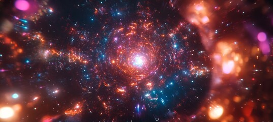 Wall Mural - cosmic swirl, nebula energy, vibrant colors, space background, vj loop