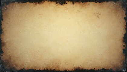 Aufkleber - Vintage blank paper illustration with dark vignette border. Aged grunge photo with light leaks, film grain, scratches texture overlay. Dirty analog retro effect background with copy space for design