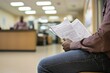 © Box Milk - A man in a waiting room clutches his unemployment documents, listening as names are called