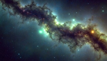 cosmic scene with two galaxies in deep space