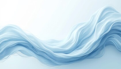 Poster - Illustration of white air flow effect on transparent light blue background. Realistic modern set of fresh wind wave and swirl. Clean cool breeze stream, suction trail from vacuum cleaner.