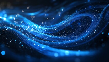 Wall Mural - blue energy wave abstract background