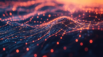 Poster - global network connecting businesses, with glowing lines between cities, showcasing international expansion and communication.
