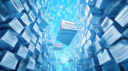 Poster - document management system where files are securely stored in the cloud, accessible with a few clicks by authorized users.