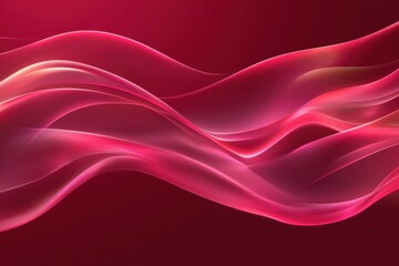 Wall Mural - Seamless Flowing Waves of Pink and Red Abstract Background Design