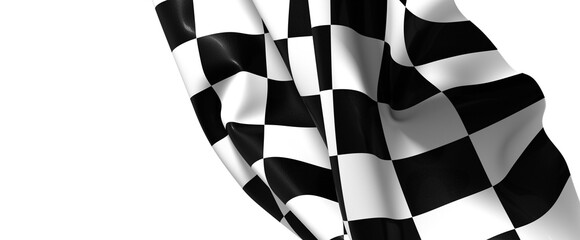 Aufkleber - Waving racing finish flag in