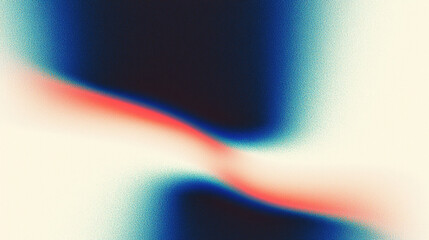 Wall Mural - abstract background with blurry, swirling red and blue hues on a cream backdrop.