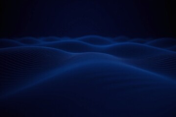 wave like pattern of thin lines on dark blue background with depth feel