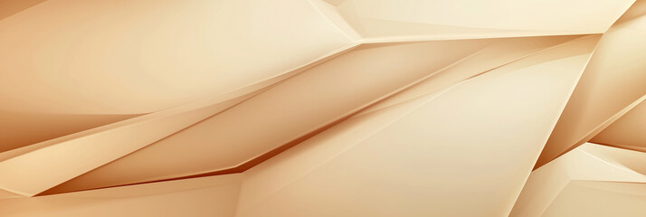 Poster -  tan background with a lot of triangles. The triangles are of different sizes and are scattered throughout the background