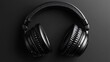 © Anugrah - Black headphones, dark background, music