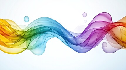 Poster - Colorful Abstract Wave Design with Fluid Smooth Gradient Background
