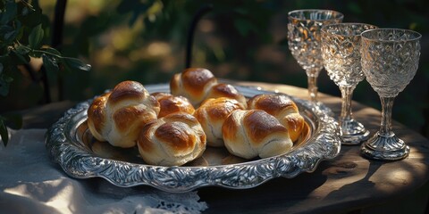 Wall Mural - Bread Rolls on Table