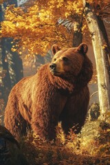 Wall Mural - Brown Bear by Tree