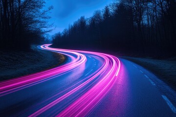 Wall Mural - Nighttime Road Scene