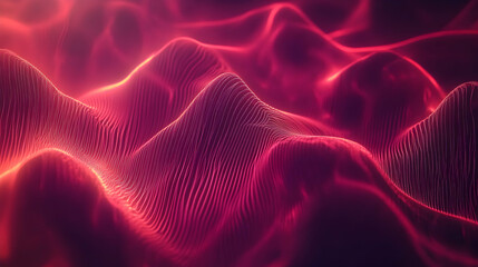 Poster - Abstract Deep Magenta Wavy Lines Pattern Background for Technology and Design Applications