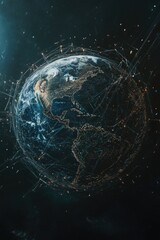 Wall Mural - Earth at Night from Space,