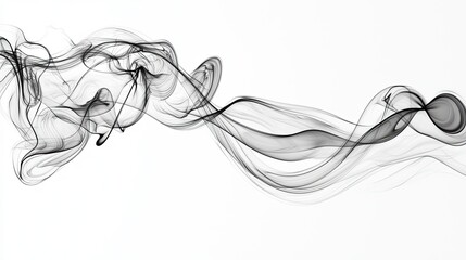 Aufkleber - Abstract Smoke Patterns on White Background for Creative Designs