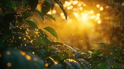 Wall Mural - SunLight Through Tree Leaves