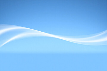 Wall Mural - abstract light blue background with gradient and white wavy shape