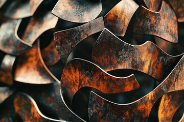 Canvas Print - Metal sculpture close-up