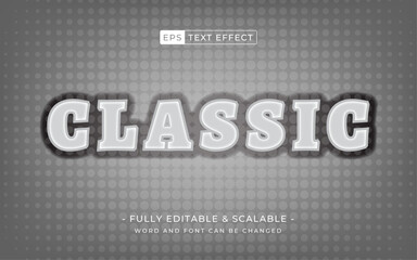 Poster - classic vintage editable text effect. simple font with retro themes