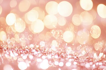 Wall Mural - Soft Pink Background with Shimmering Glitter and Blurred Lights