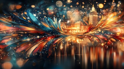 Fototapete - Majestic and Captivating Presidential 2025 Commemorative Banner featuring a Flag Motif blending Elegance and Vibrant Festivity  This Digital captures the Grandeur Splendor