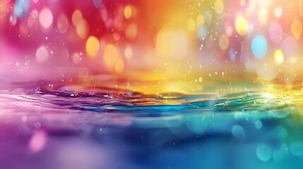 Poster - Glowing and Fluid Abstract Rainbow Background with Dreamy Soft Blur Effect Embodying LGBTQ Pride and Creativity  Dynamic Vibrant and Colorful Digital Art Aesthetic Perfect for Wallpapers Backgrounds