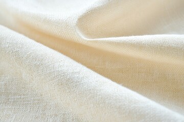 Poster - Soft Cream Fabric Texture for Background and Design in Natural Light
