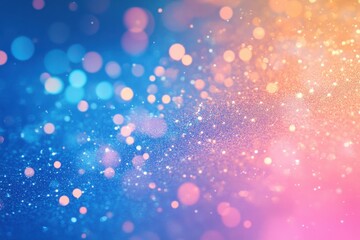 Fototapete - Vibrant gradient blue texture featuring shimmering waves and particles for modern digital design, perfect for creative projects and visual storytelling