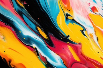 Poster - Vibrant color bursts illustrating energetic motion in contemporary abstract backgrounds for innovative design needs and creative visuals