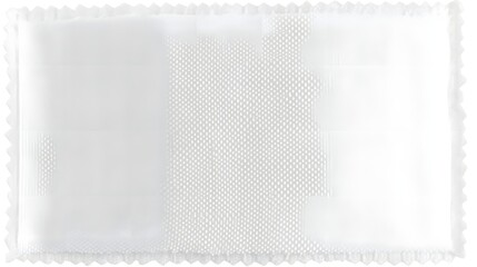 Poster - Versatile blank white clothing tag label with a simple and clean design isolated on a professional white background ideal for branding retail and product packaging purposes