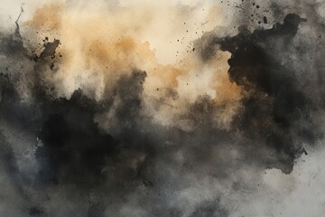 Poster - Enchanting watercolor textures in deep, moody shades for artistic backgrounds, ideal for enhancing design projects and creative expressions with a touch of drama