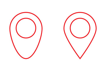 Poster - navigation path pin icon sign vector