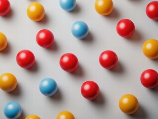 Poster - Colorful spheres arranged in a pattern. AI.