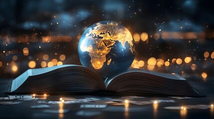 Leinwandbilder - Illuminating the World Through the Power of Knowledge and Imagination An Open Novel Showcasing the Transformative Potential of Reading and Learning to Shape the Future