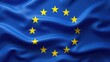 © useful pictures - The Draped European Union Flag Displays Vibrant Blue Fabric Adorned With Distinctive Yellow Stars